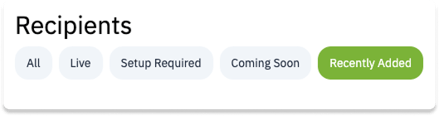 Recipients Recently Added Filter
