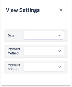 Payment Report Filters
